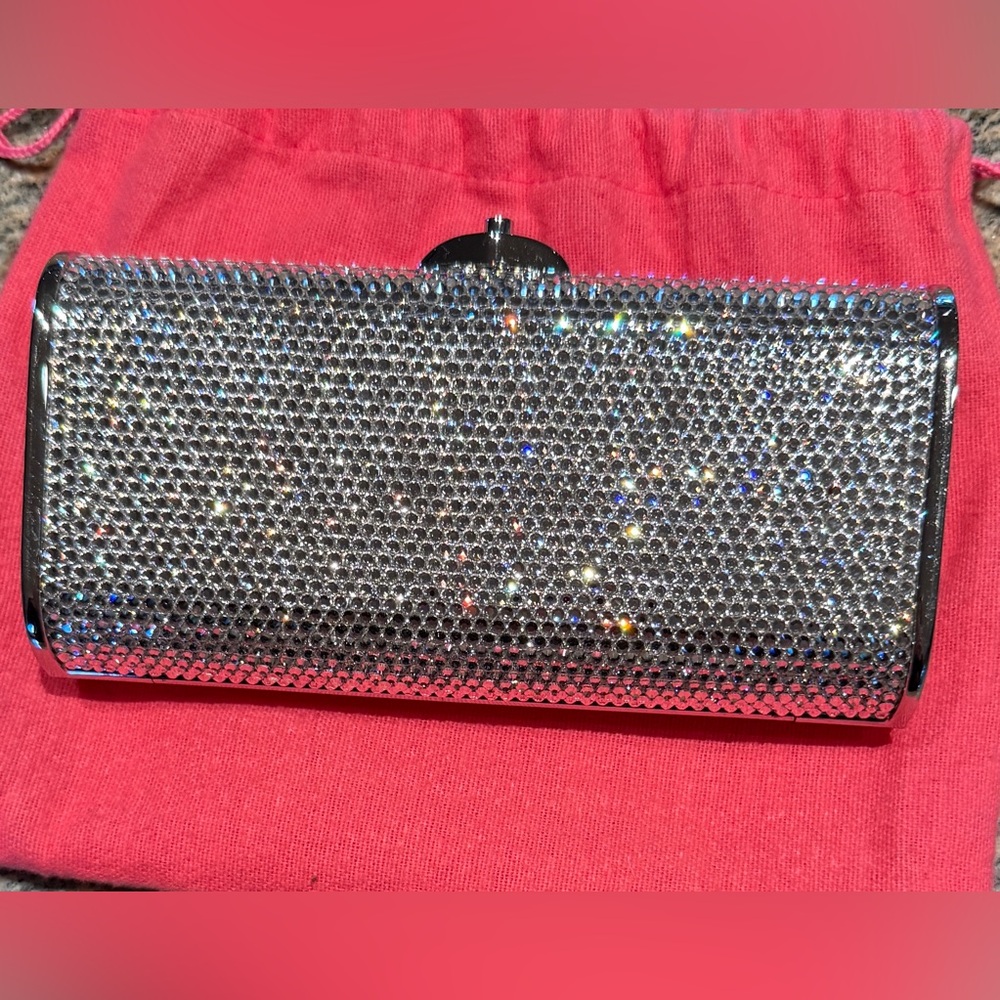 Judith Leiber Silver Mesh Clutch